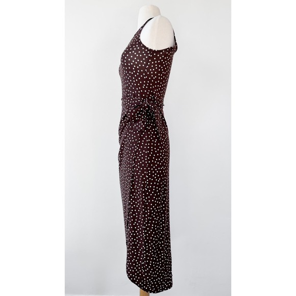 Reformation Brown Polka Dot Midi Dress - Picture 5 of 6